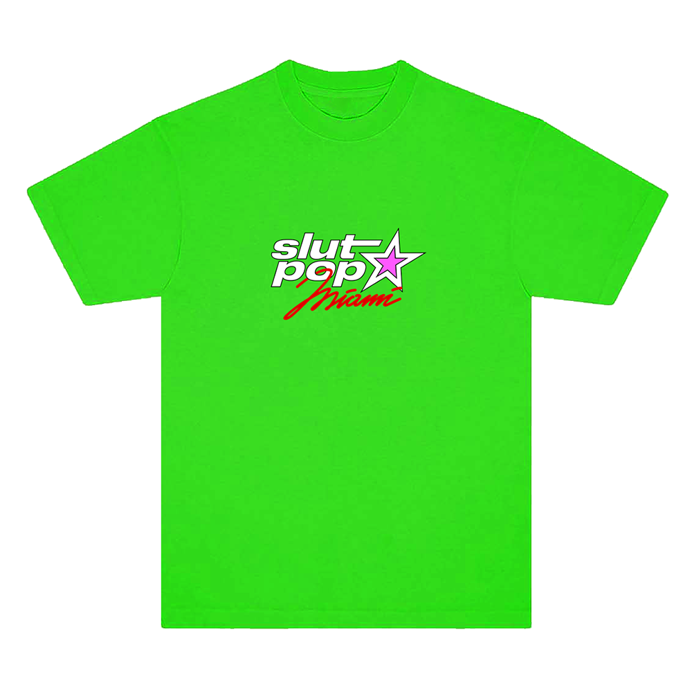 Slut Pop Miami Neon Green T-Shirt